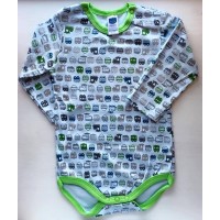 初生男嬰純棉長袖夾衣 – 小汽車(6M/12M)